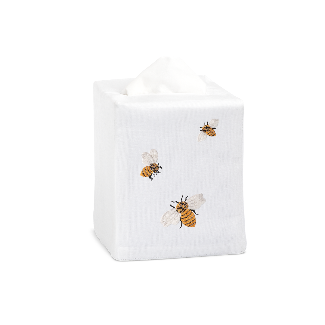 Bees Embroidered Tissue Box Cover