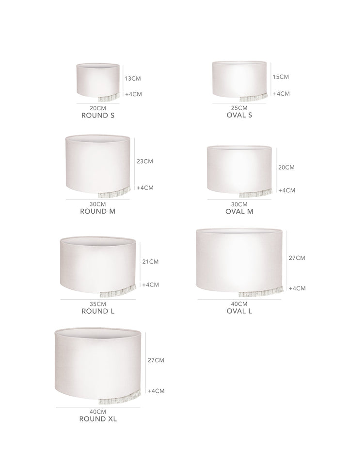 Yoko Lampshade - Sand & Warm white
