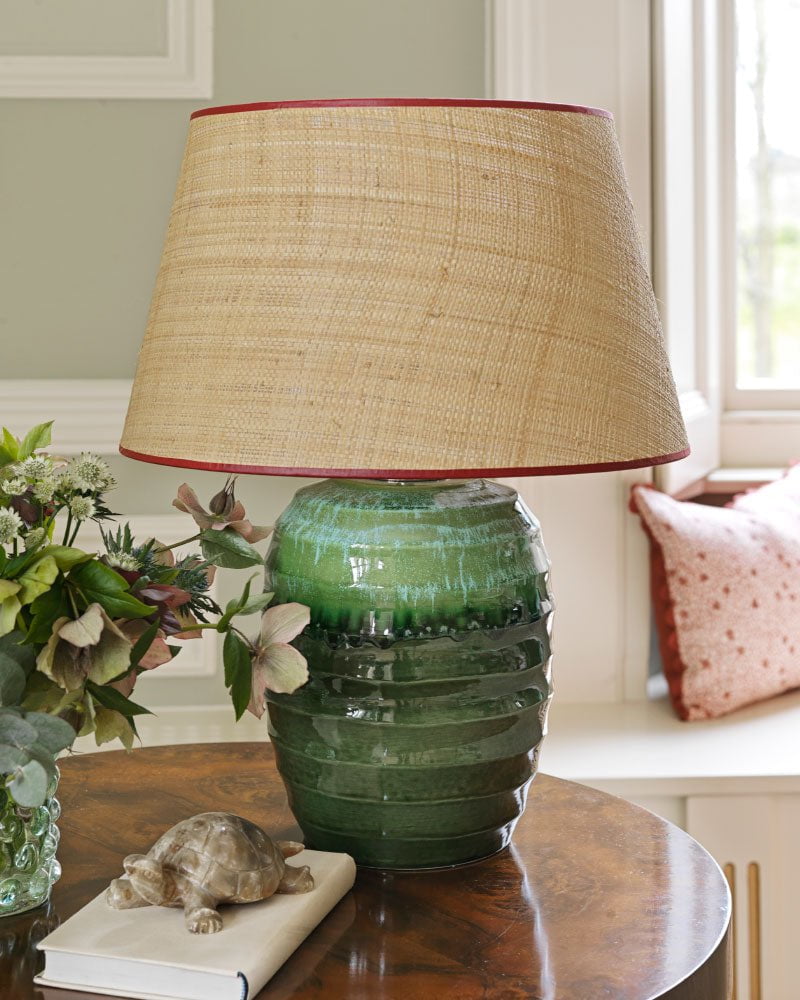 Beehive Ceramic Table Lamp - Green