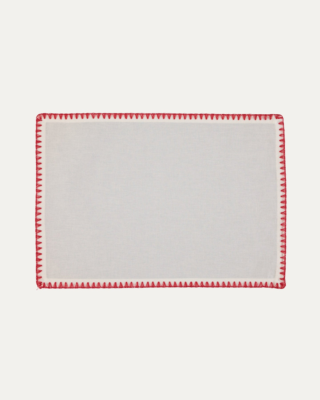 Embroidered Red Placemat