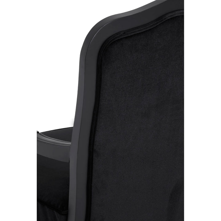 Theodore Black Armchair and Footstool