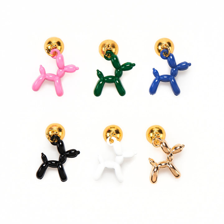 Balloon Dog Magnetic Wine Glass Charms - Set of 6