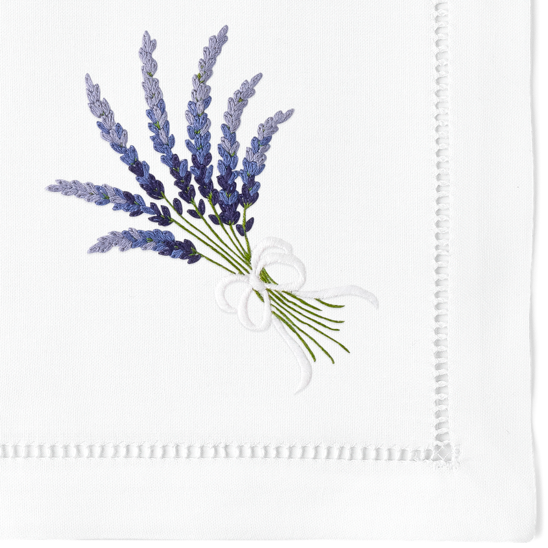 Lavender Embroidered Napkins - Set of 4