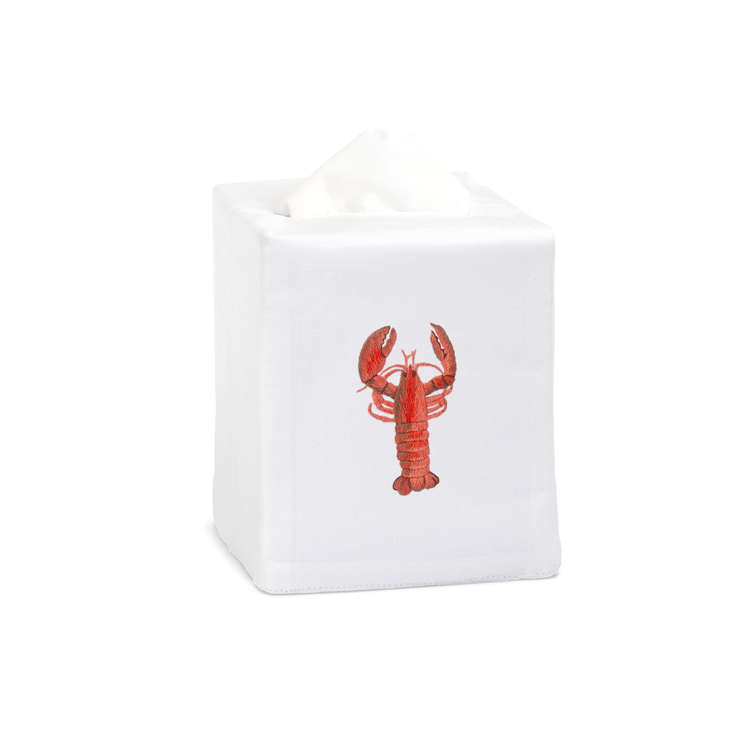 Red Lobster Embroidered Tissue Box Cover