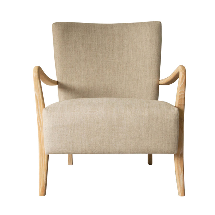 Chedworth Natural Linen & Oak Accent Chair