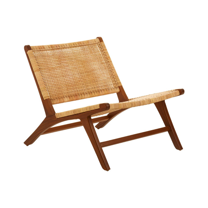 Helen Lounge Chair - Natural Rattan & Teak