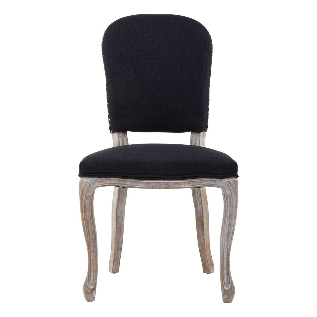 Kensington Townhouse Black Linen Dining Chair