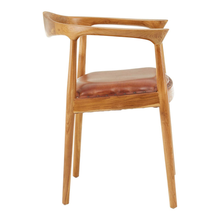 Amandari Dining Chair - Brown Leather