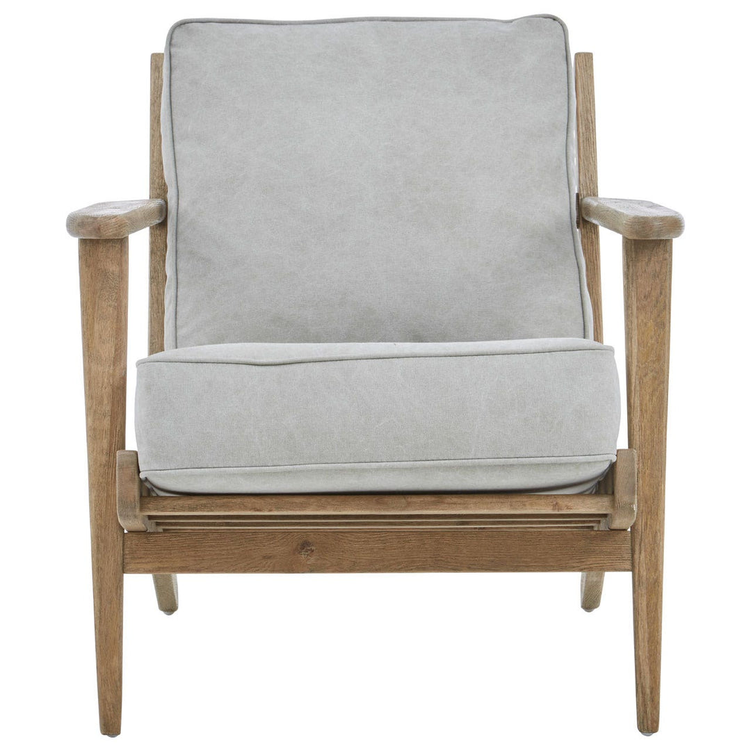 Zander Grey Linen & Oak Armchair