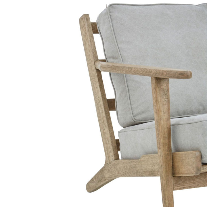 Zander Grey Linen & Oak Armchair