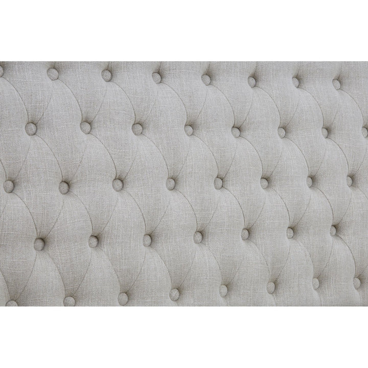 Harrison Black Linen Fabric Upholstered Bench