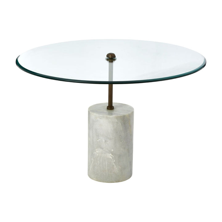Lily White Marble Base Side Table