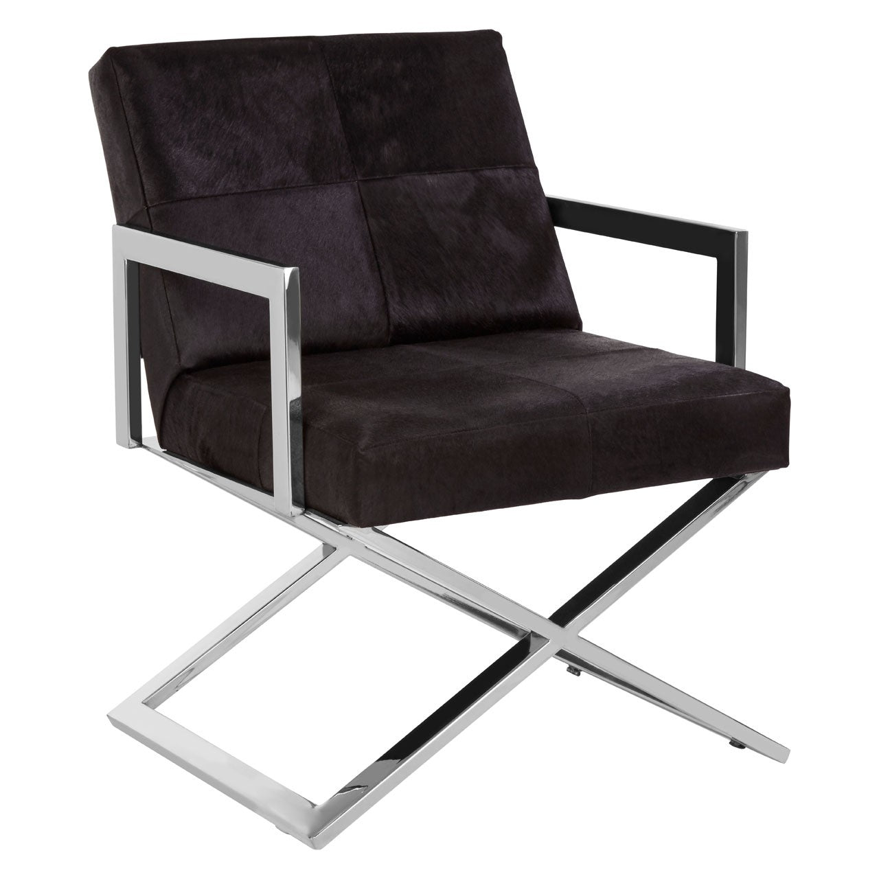 Modern black leather online armchair