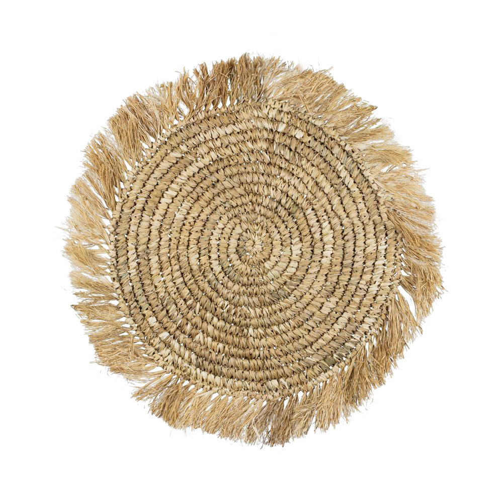 Natural Seagrass Fringe Placemats - Set of 4