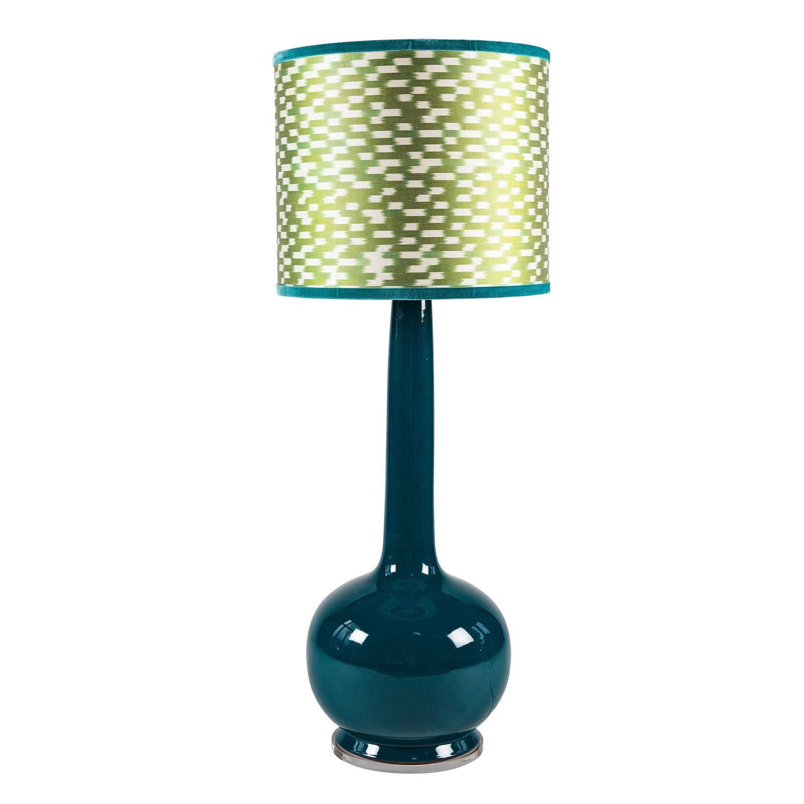 Beau Teal Blue Ceramic Table Lamp | Designer Table Lamps - Decoralist