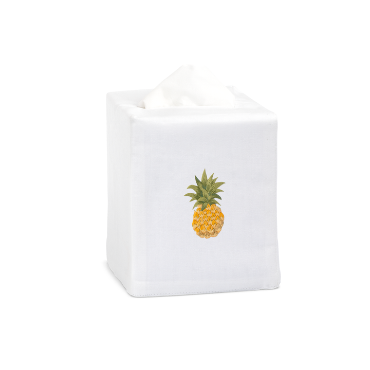 Pineapple Embroidered Tissue Box Cover