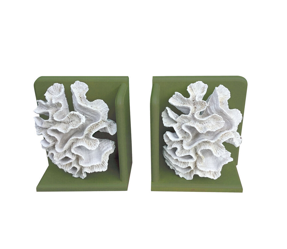 Coral Book Ends