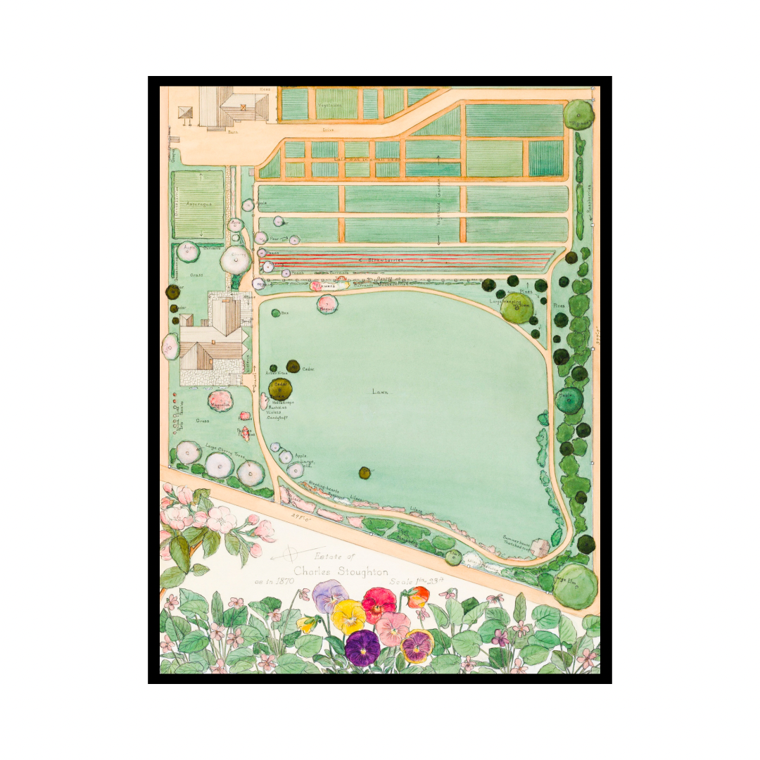 Vintage Garden Maps Prints - Set of 8