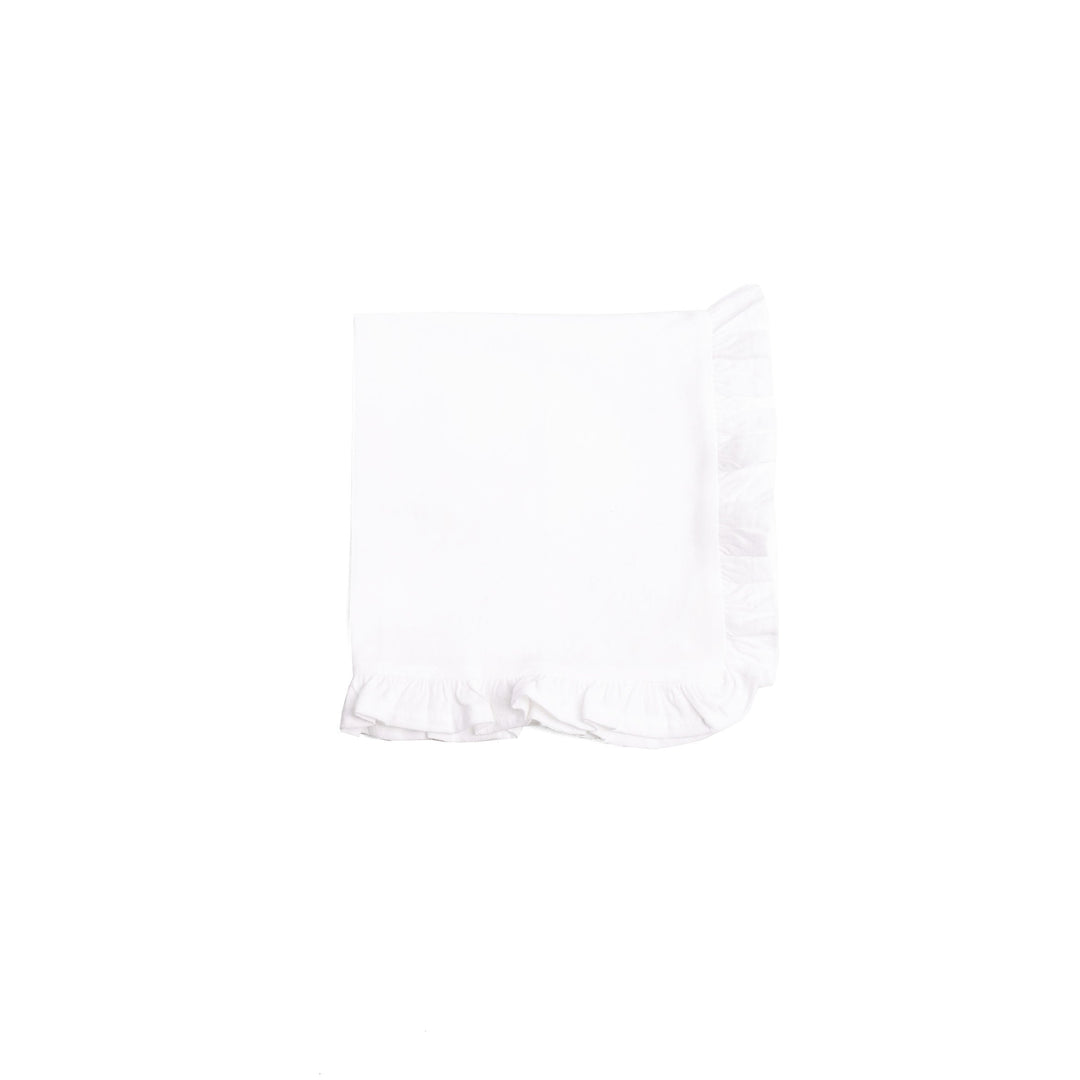 Ruffle Linen Napkin - White