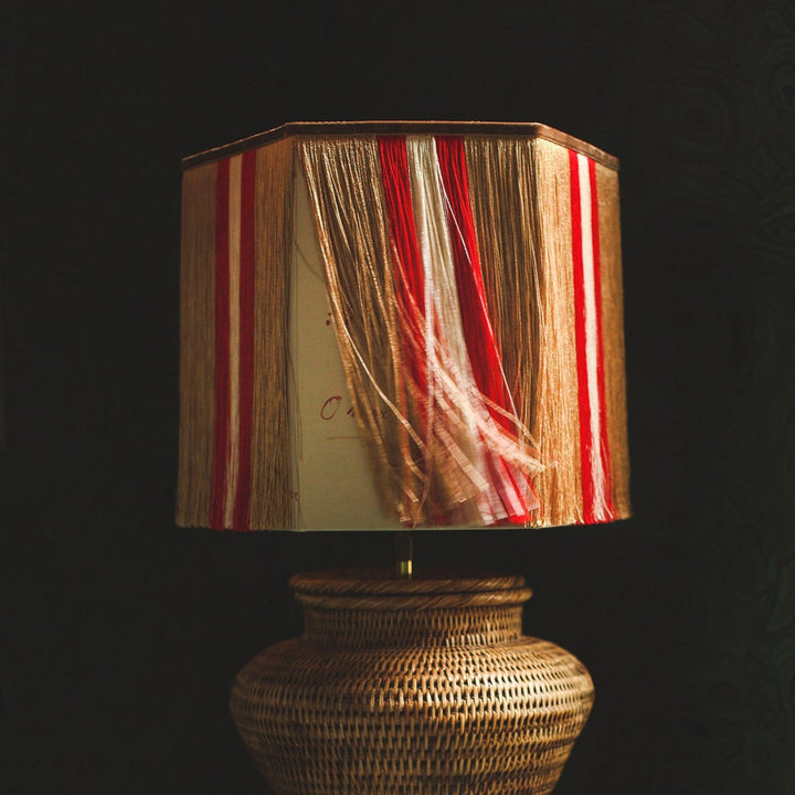 Ava Lampshade - Gold & Red