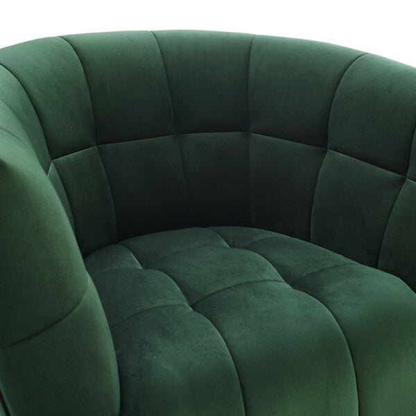 Darcy Swivel Armchair - Emerald Green Velvet