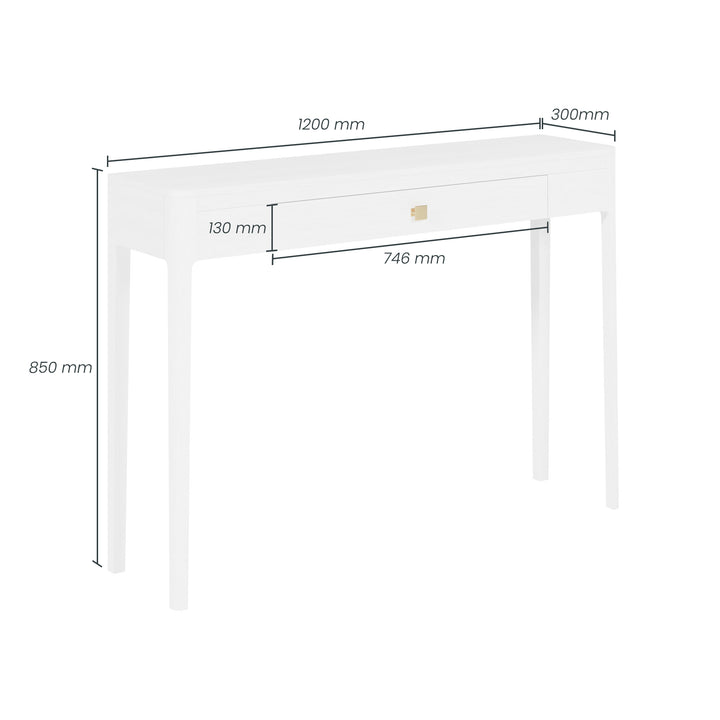 Tommy Console Table - White Oak