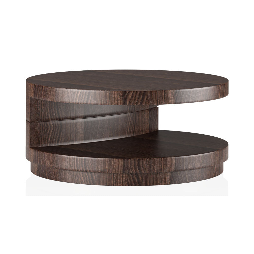 Aberdeenshire Brown Circular Wooden Coffee Table