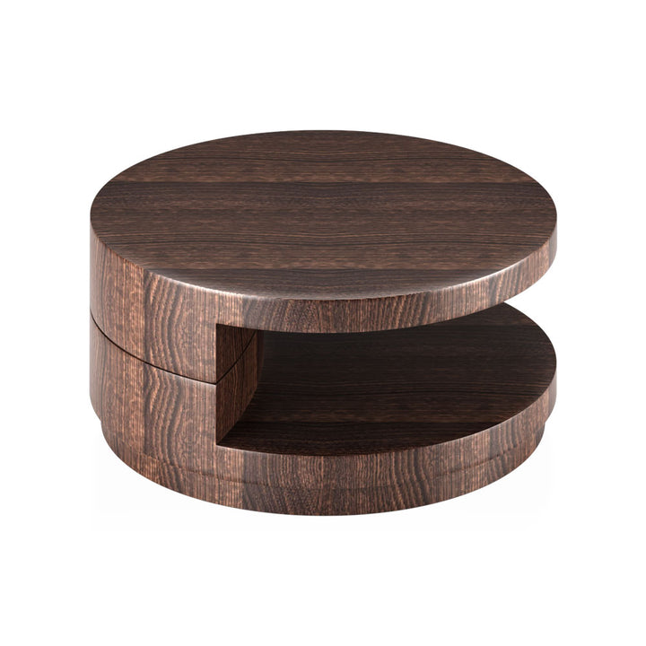 Aberdeenshire Brown Circular Wooden Coffee Table