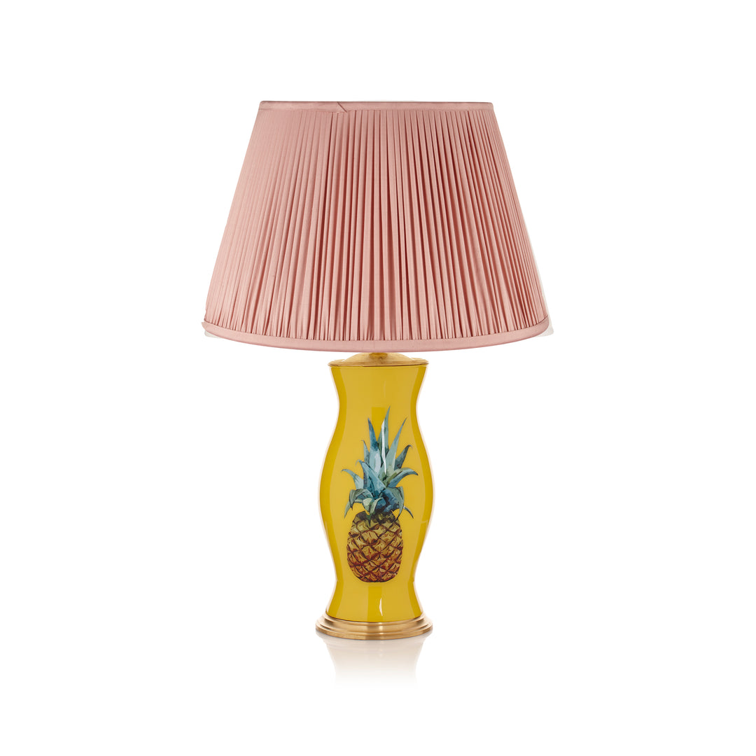 Dusty Pink Pleated Silk Lampshade