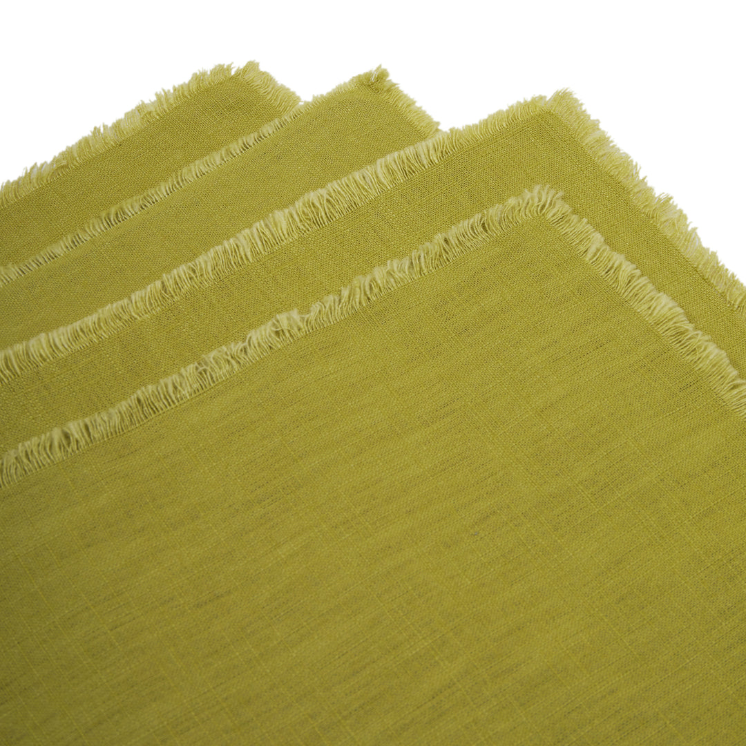 Matcha Linen Frayed Napkins