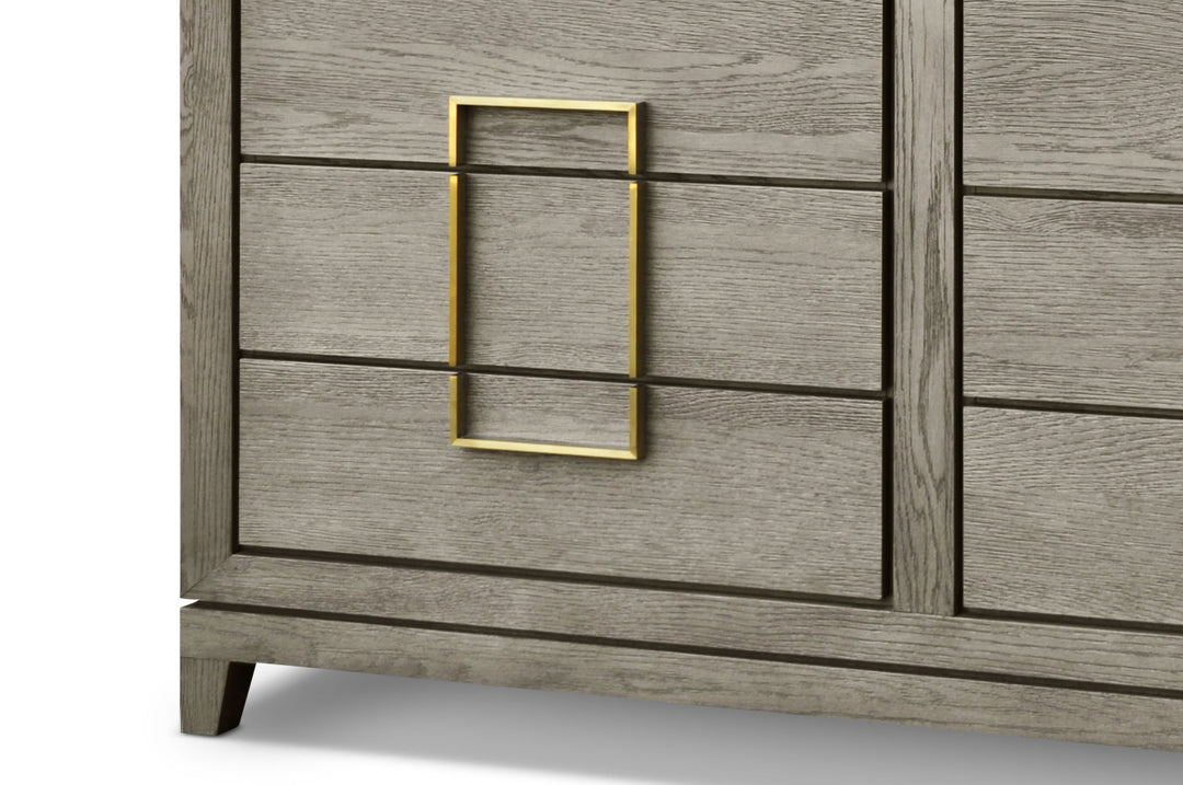Lucca Greyed Oak Chest of Drawers