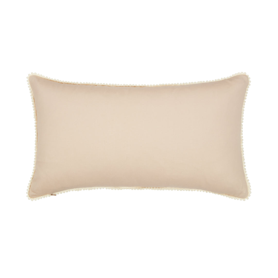 Multicoloured Rectangular Silk Ikat Cushion