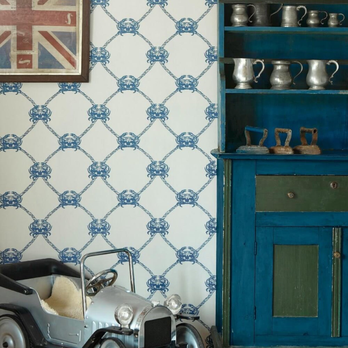 Crab Trellis Wallpaper by Barneby Gates - Decoralist