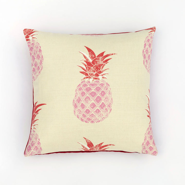 Pineapple Red & Cream Cushion