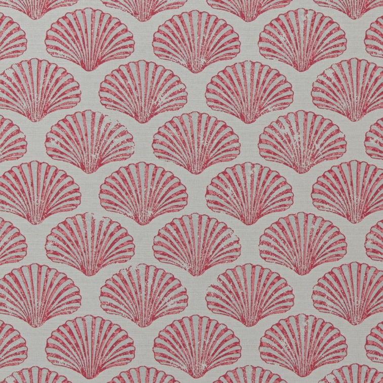Red Scallop Shell Fabric by Barneby Gates