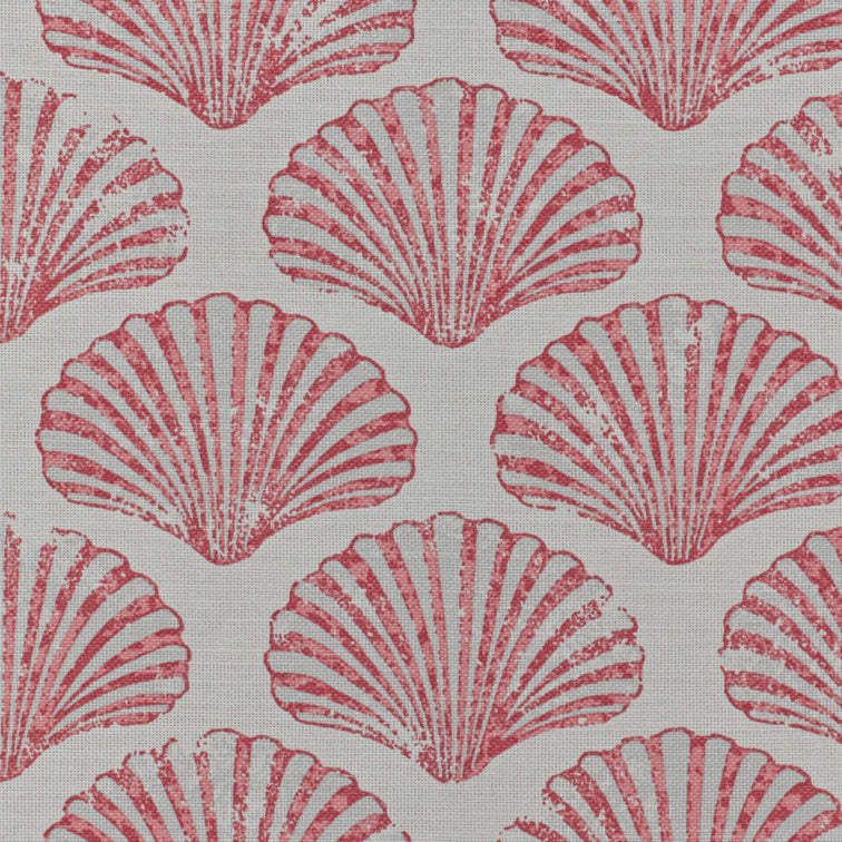 Red Scallop Shell Fabric by Barneby Gates