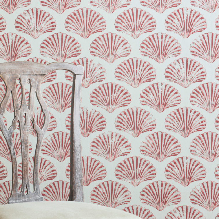Red Scallop Shell Wallpaper