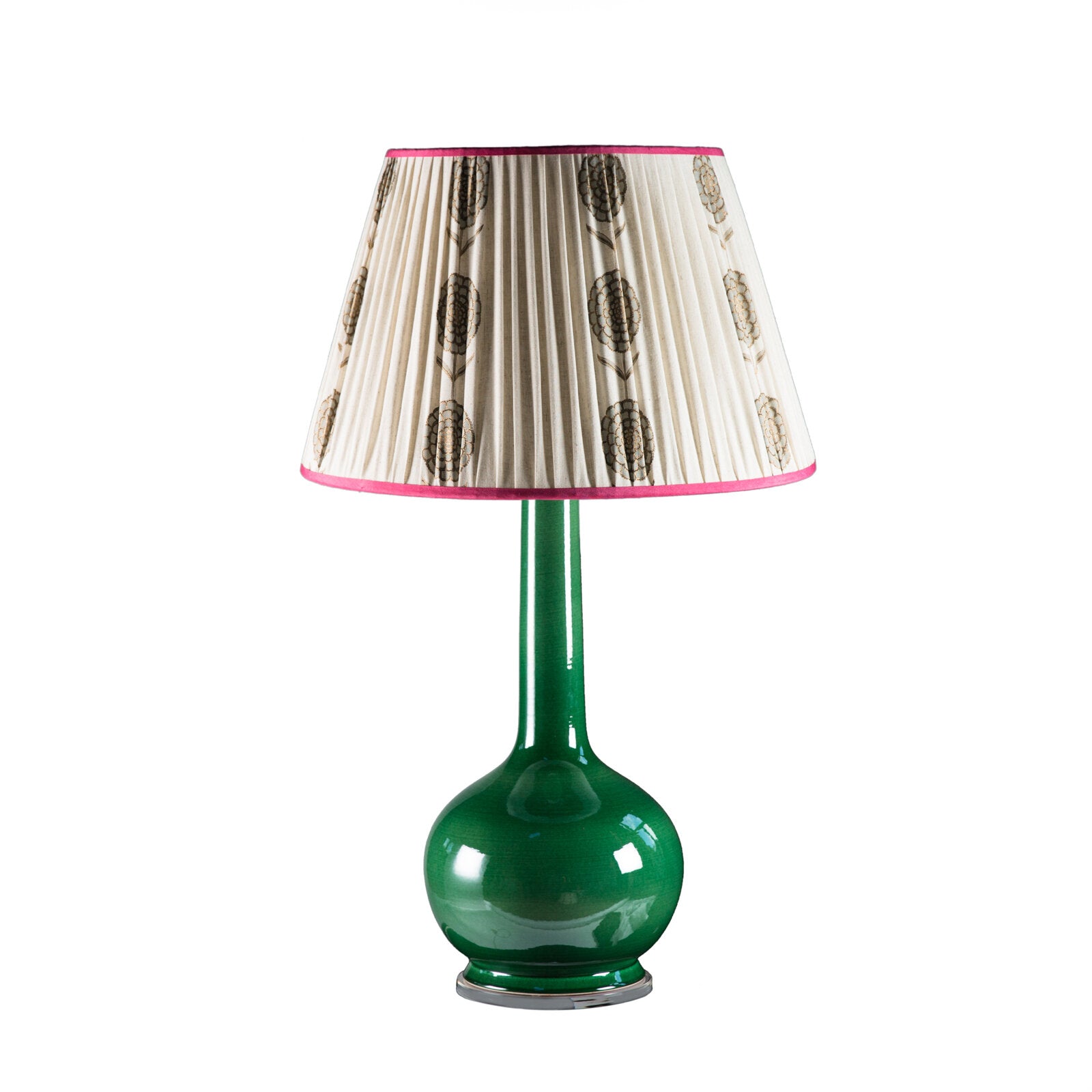 Moss green shop table lamp