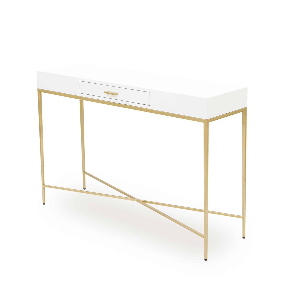Berkeley White Lacquer Modern Console Table