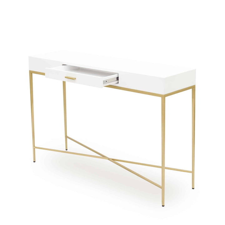 Berkeley White Lacquer Modern Console Table