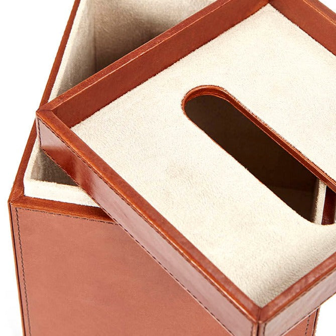 Bloomsbury Leather Tissue Box Cover