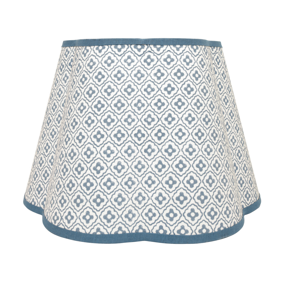 Scalloped Finestra Lampshade - Blue