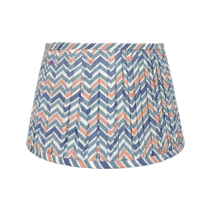 Piazza Pleated Lampshade - Blue & Pink