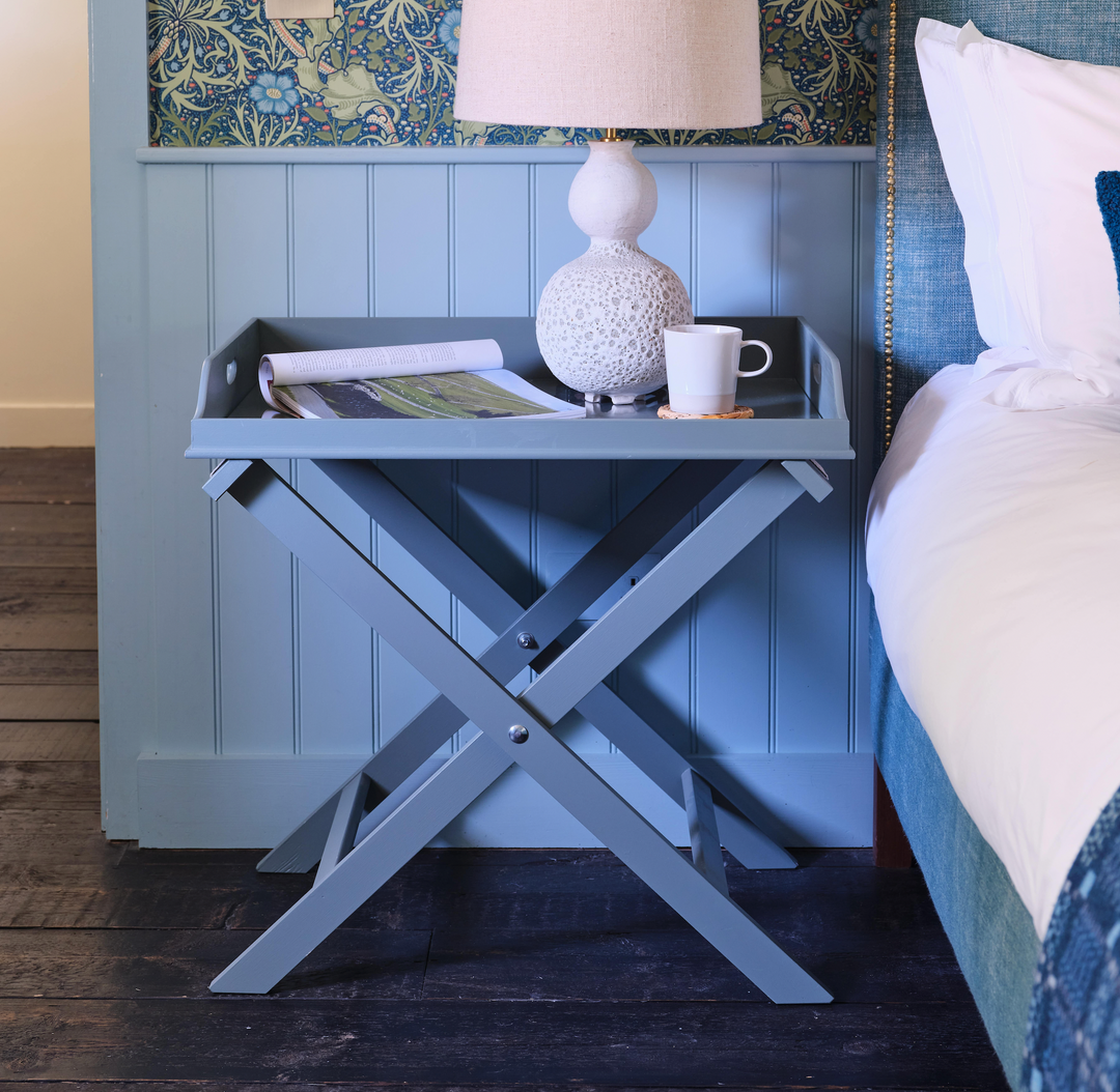 Butler's Tray Bedside Table - Blue