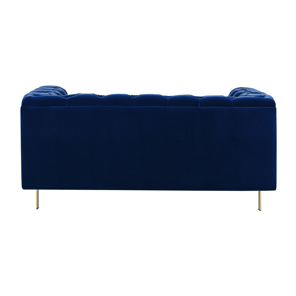 Charlotte Persian Blue Velvet Two Seater Sofa