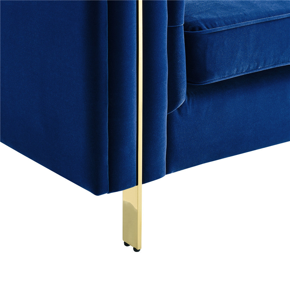 Charlotte Persian Blue Velvet Armchair