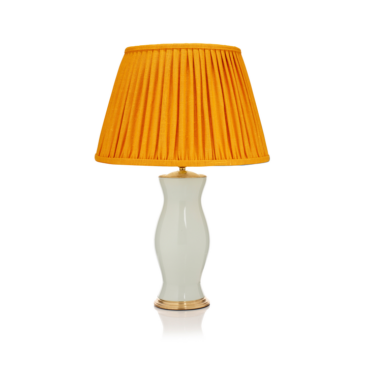 Mustard Yellow Pleated Linen Lampshade