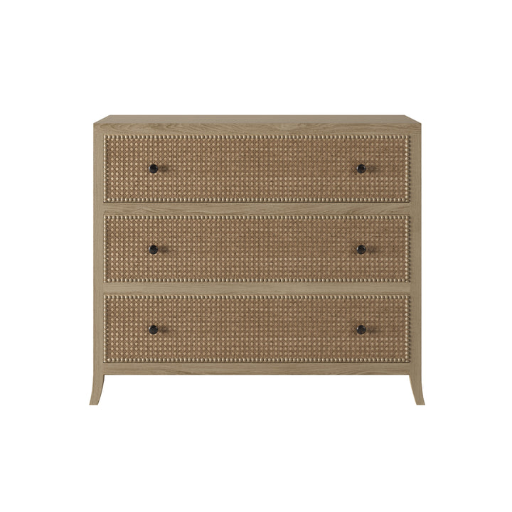 Witley Oak & Rattan Chest of Drawers
