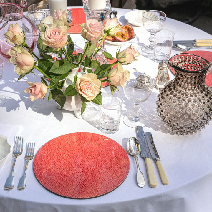 Coral Shagreen Placemats - Decoralist