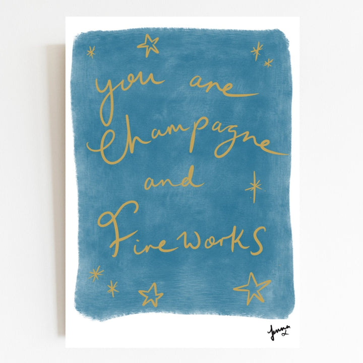 Champagne & Fireworks Fine Art Print - Decoralist